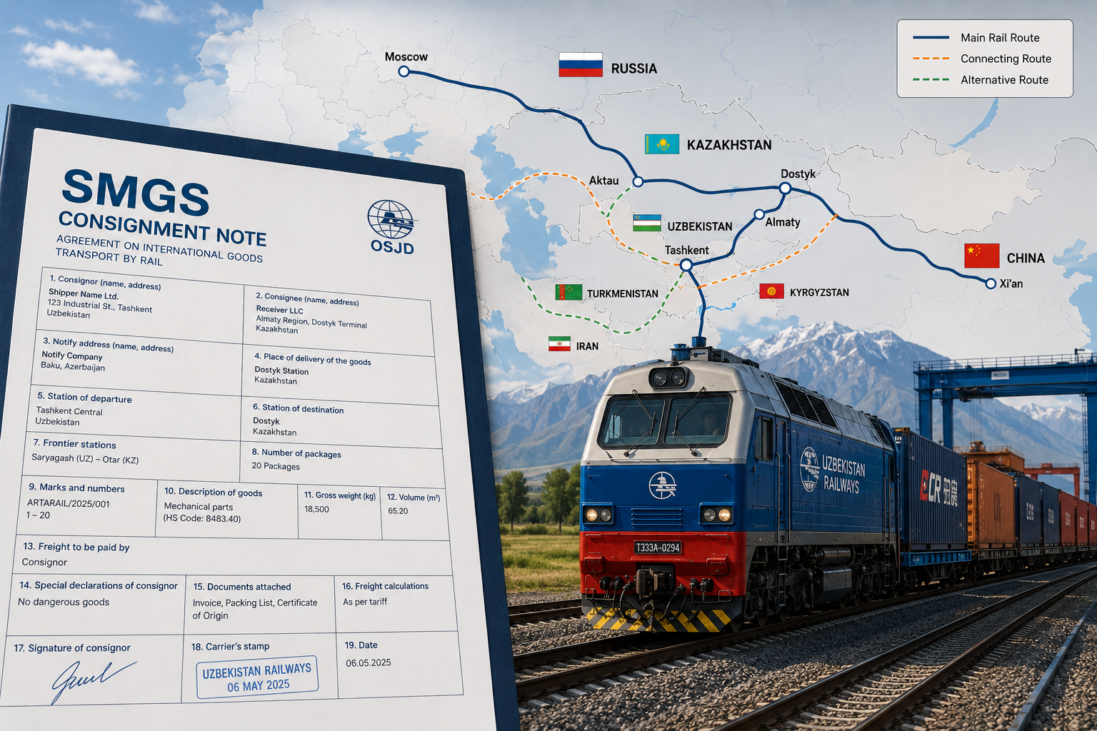 SMGS Consignment Note: Complete Guide for International Rail Freight Shippers